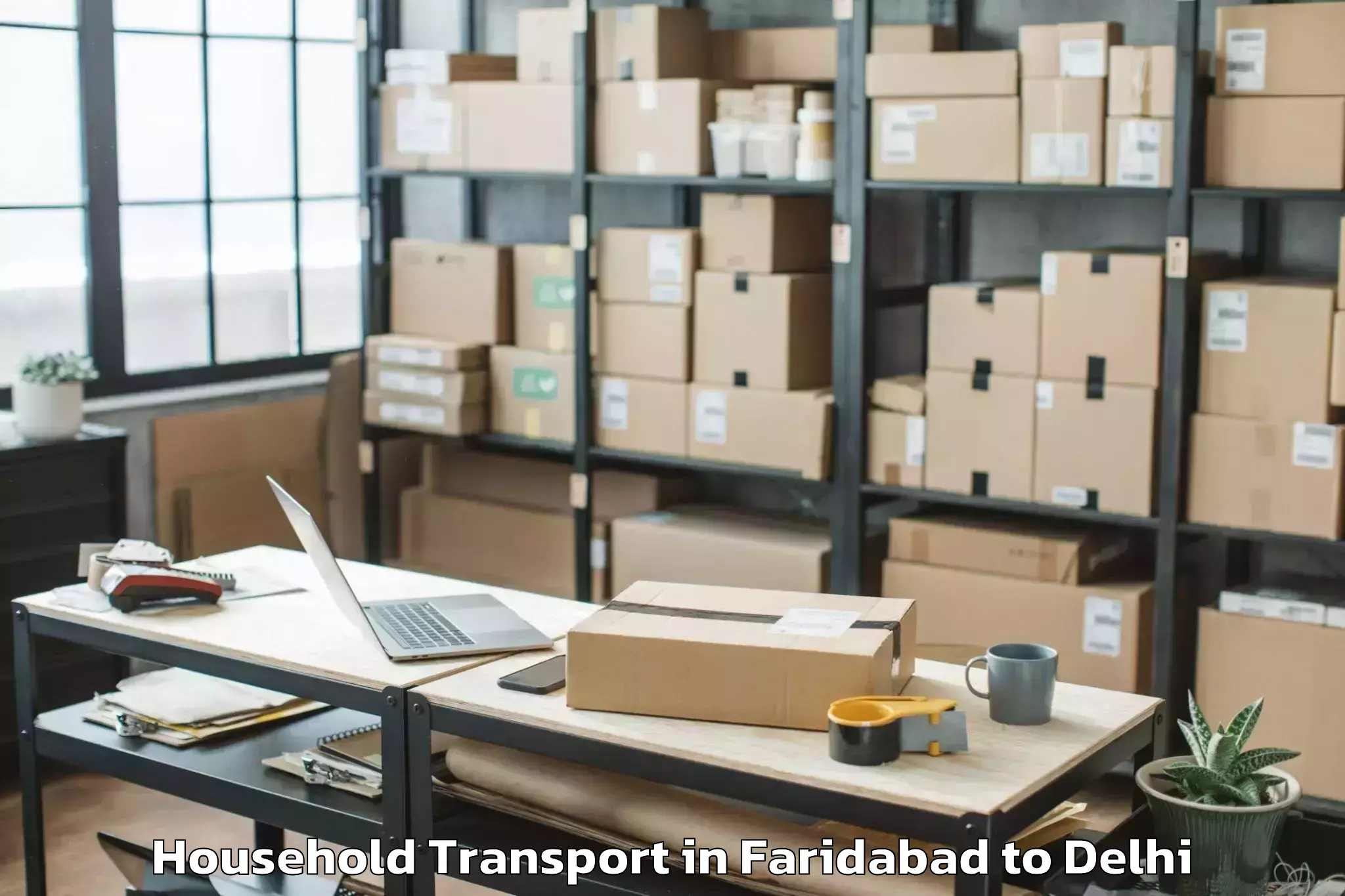 Book Faridabad to Kalkaji Household Transport